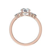 Bague diamant naturel rond 0.80 carat or rose Valentina